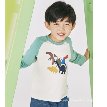 Hot Sale Printing 100% Cotton Plain Blank Girl Boy Kids Long Sleeve T Shirt